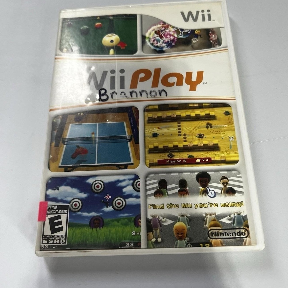 Wii Play Nintendo 2007 Complete CIB Shooting Range Table Tennis Billiards